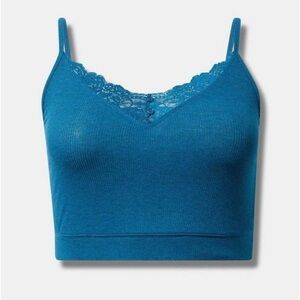 Torrid Blue Lace crop Cami